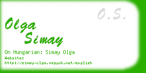 olga simay business card